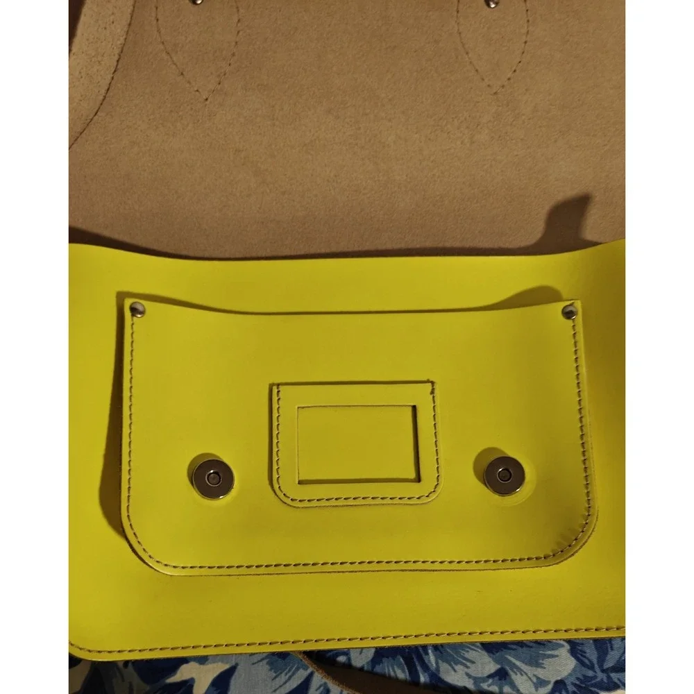 Stella Rittwagen Neon Yellow Leather Satchel NWOT